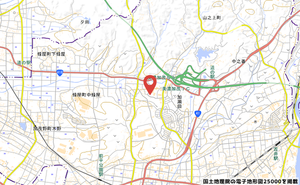 美濃加茂工場の地図の写真