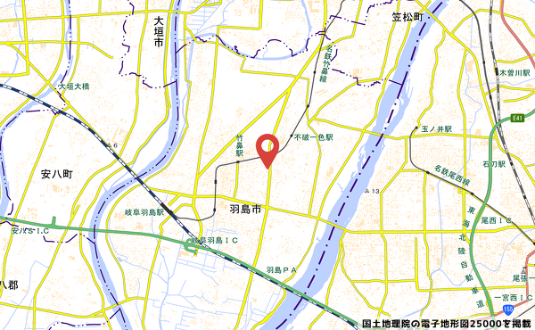 業務スーパー岐阜羽島店の地図の写真