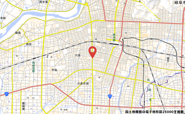 五王加納店の地図の写真