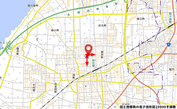 大阪屋ショップ 松任相木店の地図の写真