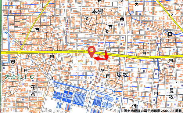 アオキスーパーあま坂牧店の地図の写真