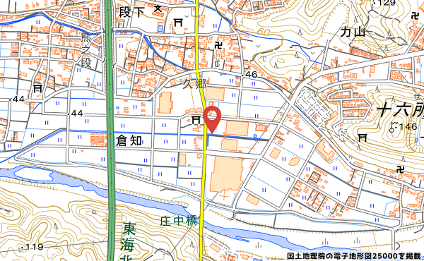 スターバックスコーヒー関倉知店の地図の写真