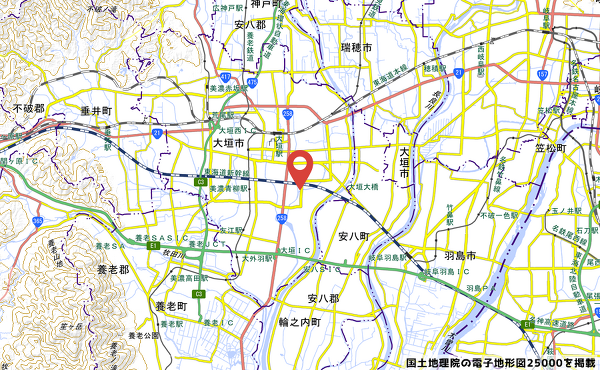 ファミリーマート大垣大井四丁目店の地図の写真