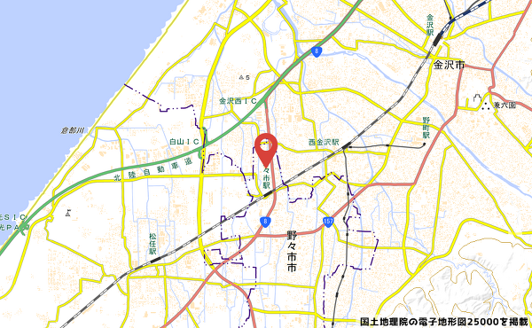 イオン御経塚店の跡地地図の写真