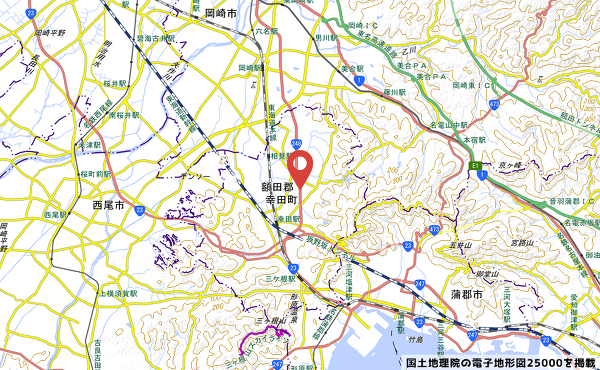 カネスエ幸田店の地図の写真