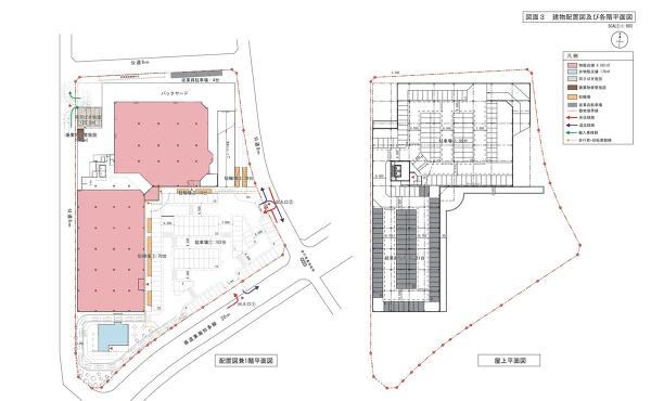 出典：（仮称）平和堂知多信濃川東部計画の建物配置図・各階平面図 の写真