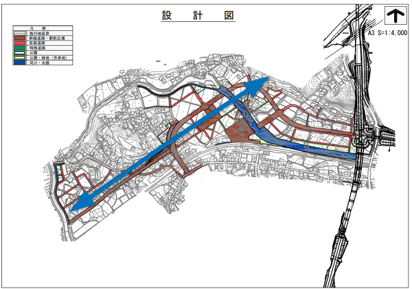 出典：リニア岐阜県駅周辺土地区画整理事業＠設計図の写真