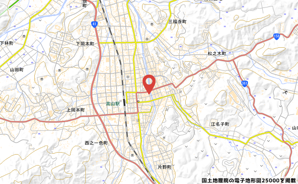 スギ薬局グループ高山本町店の地図の写真