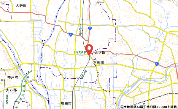 ミニトコ本巣店地図の写真
