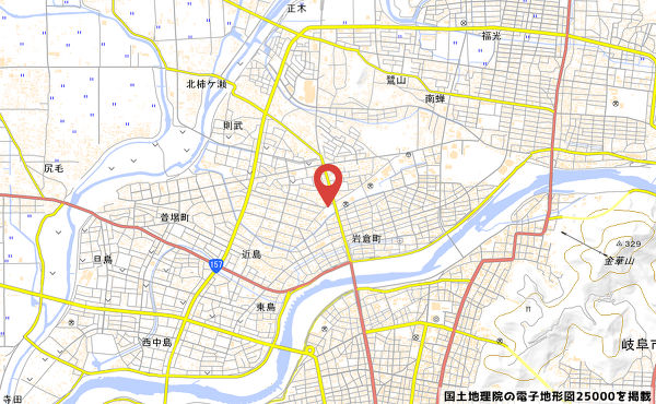 ゲンキー則武中店の地図の写真
