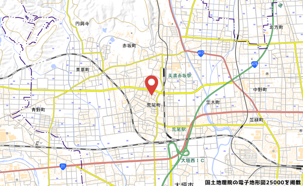 ファミリーマート 大垣牧野店の地図の写真