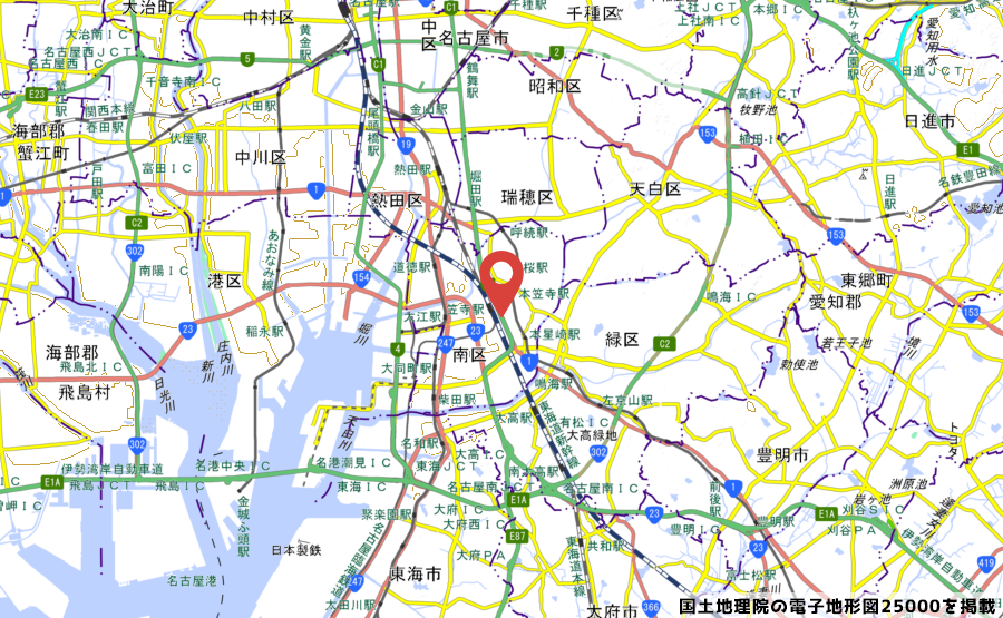 笠寺店の地図の写真