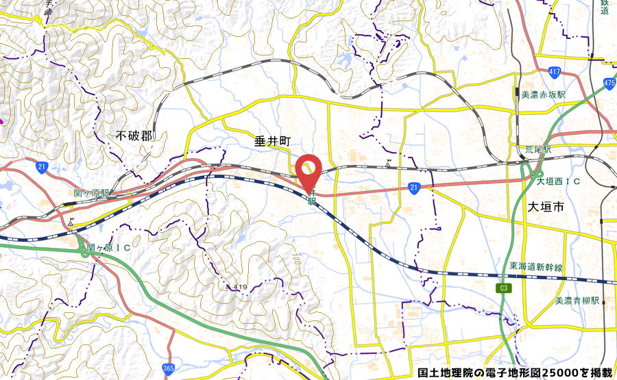 グルマンヴィタル垂井本店の地図の写真