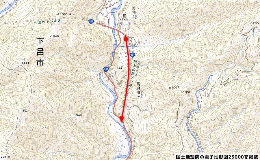 川上岳見トンネルの写真