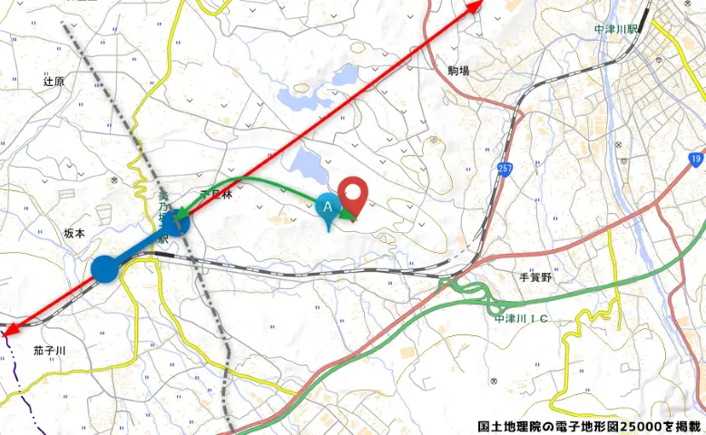 リニア中央新幹線の岐阜県駅周辺地図