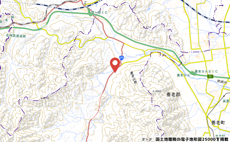 ゲンキー上石津店の予定地の地図