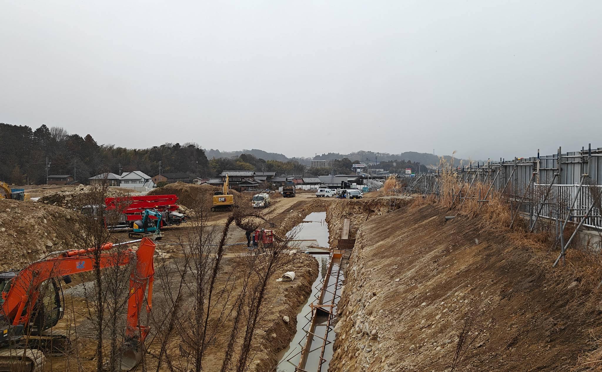 道路側の工事