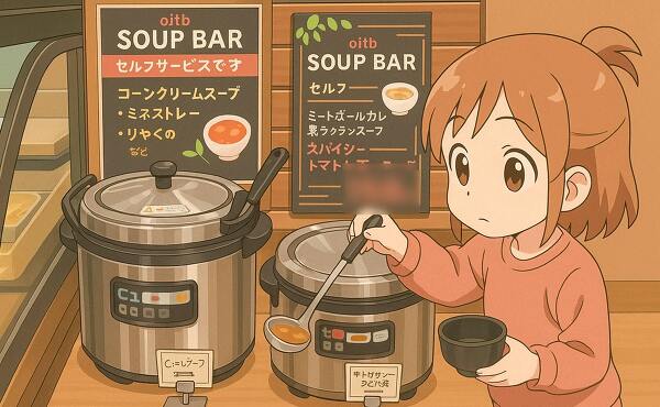 スープバーのイメージ再現
