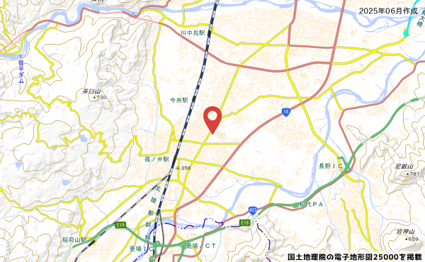 長野県長野市川中島町原575−2の地図