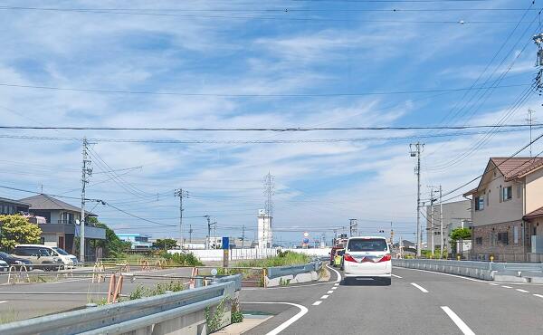 岐阜県道175号(岐阜岐南線)の迂回路(2025年6月撮影)