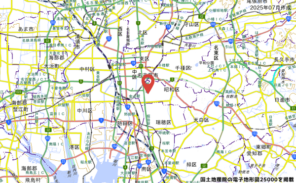 愛知県名古屋市昭和区御器所2丁目5番11号の地図
