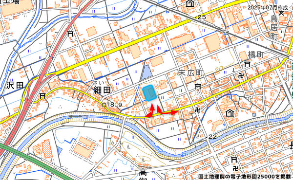 トライアル掛川店の拡大地図と出入り口