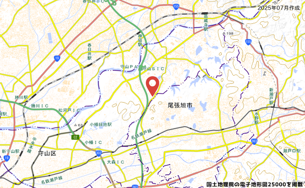 愛知県名古屋市守山区青山台の地図