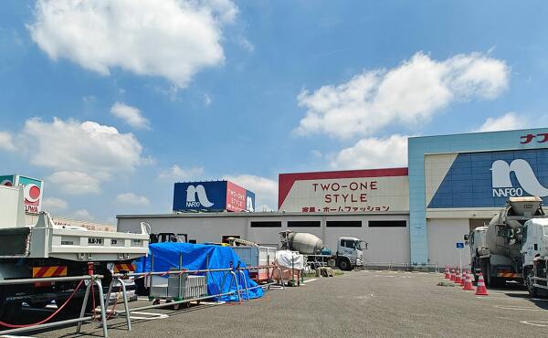 ロピア守山店出店予定の工事(2025年7月撮影)