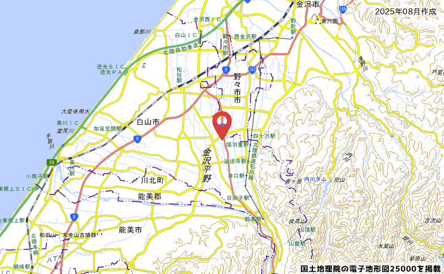 石川県白山市安養寺町１の地図