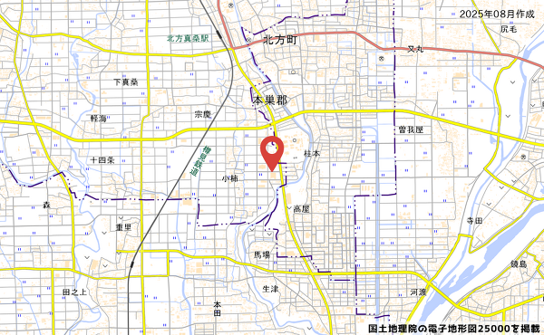 トライアル本巣店の地図(岐阜県本巣市小柿座下起1056番地外)