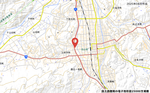 ドン・キホーテ高山店の地図(岐阜県高山市上岡本町3丁目299)