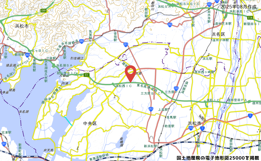 浜松市中央区葵西六丁目の地図