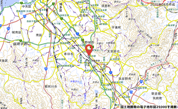 豚骨ラーメン博多三氣 水城店の地図