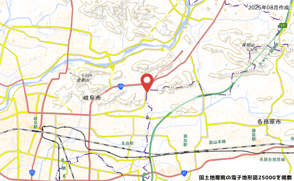 ローソン 各務原那加桐野店(岐阜県各務原市那加桐野町1‐28‐1)の地図