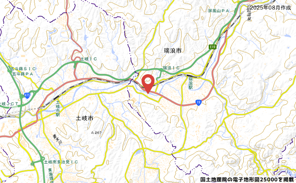 岐阜県瑞浪市薬師町3丁目34-1にあるアミカ瑞浪店の地図