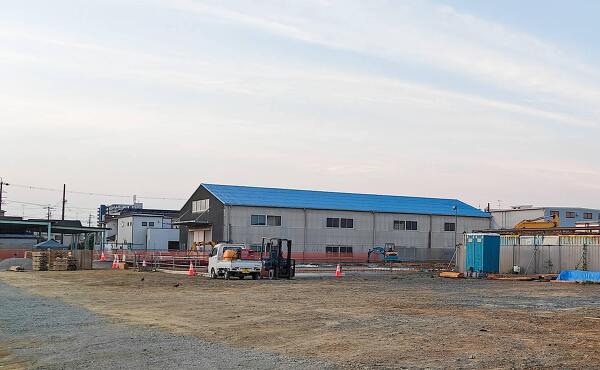 フィール浜松高丘店の基礎工事の様子(2025年9月撮影)