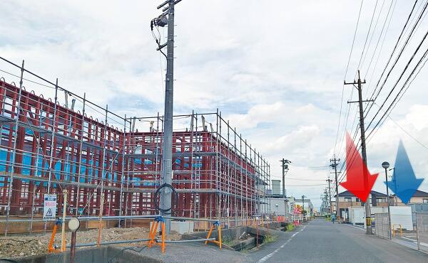 アベイル大垣店の裏側の土地(2025年9月撮影)