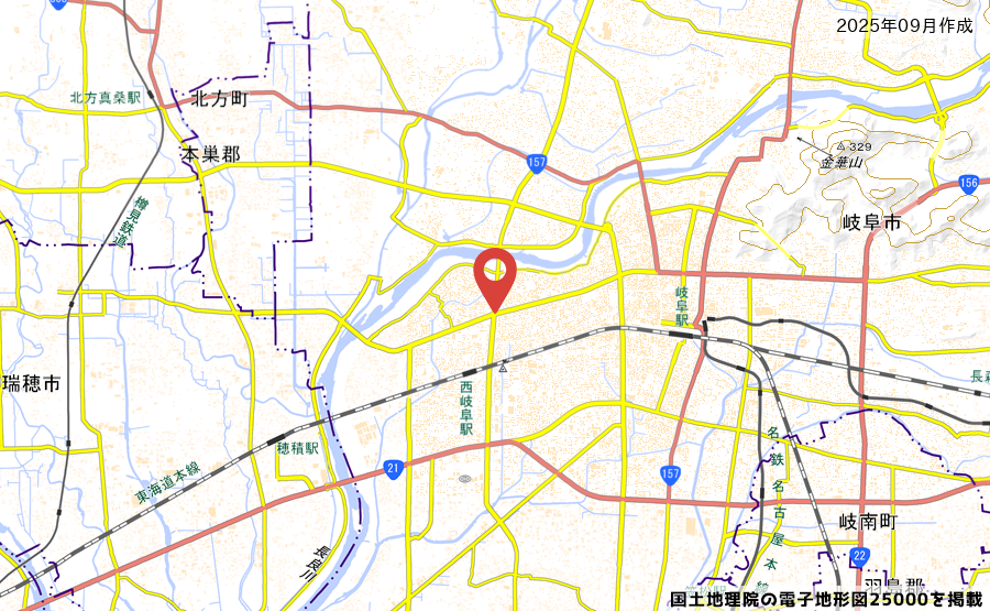 岐阜県岐阜市鏡島2009-1にある松屋岐阜鏡島店の地図