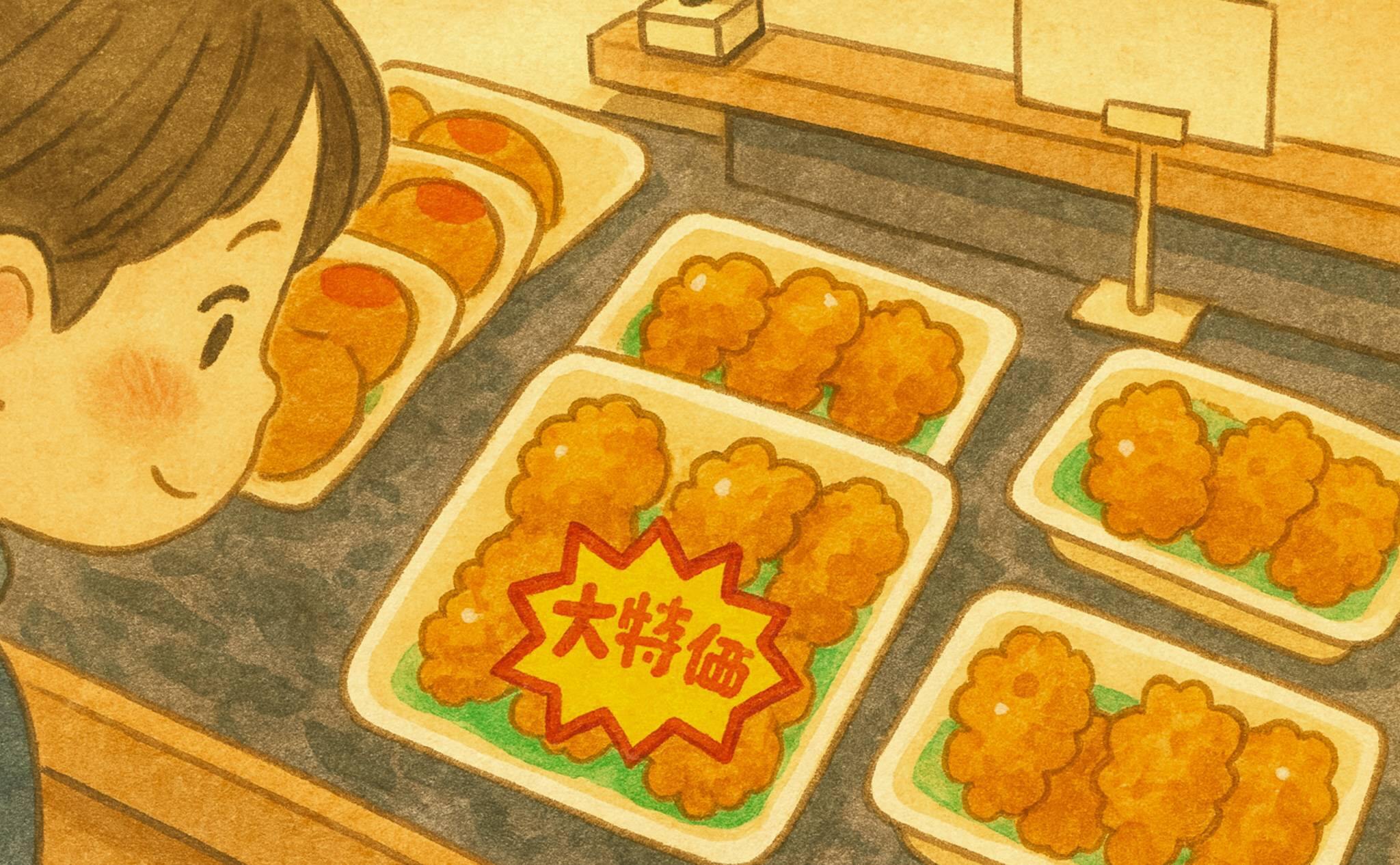 スーパー三心の独特の惣菜梱包再現