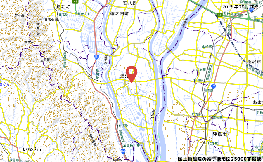 マクドナルド海津店の地図