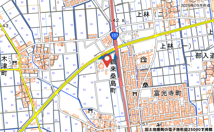 シマヤ白山店の拡大地図