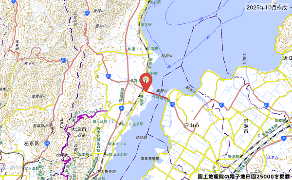 滋賀県大津市今堅田三丁目 11番3号のレイクウェル堅田の地図
