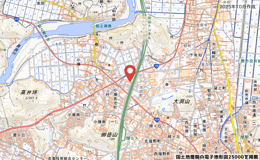 岐阜県関市小瀬2089番地1のクスリのアオキ小瀬店の地図
