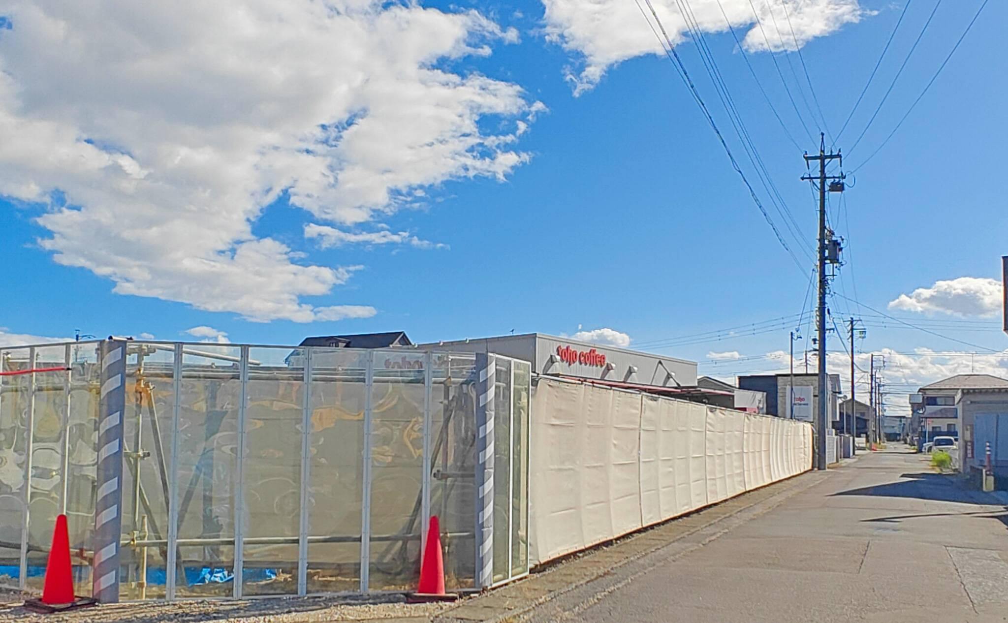 スギ薬局岐南三宅店の予定地の安全策から見た風景（2025年10月撮影）