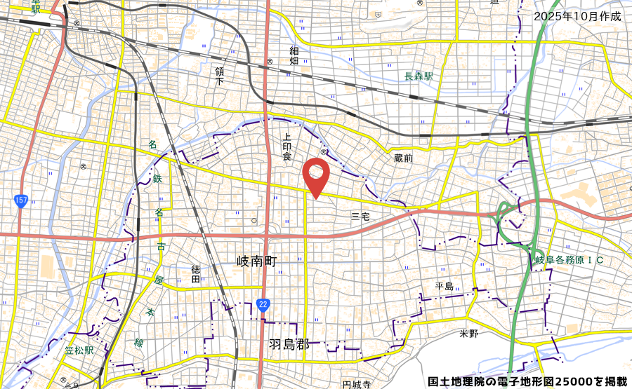 岐阜県羽島郡岐南町三宅に出店するスギ薬局岐南三宅店の地図