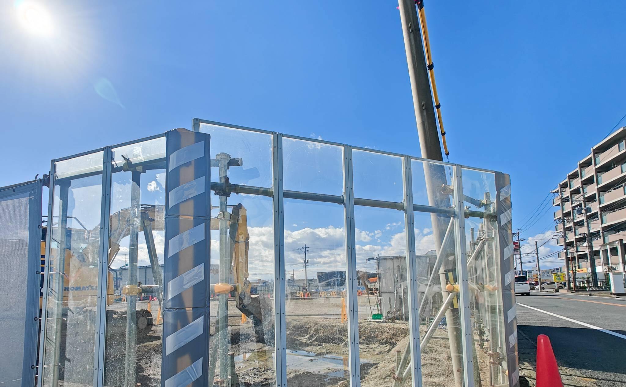 スギ薬局岐南三宅店の工事の様子（2025年10月撮影）