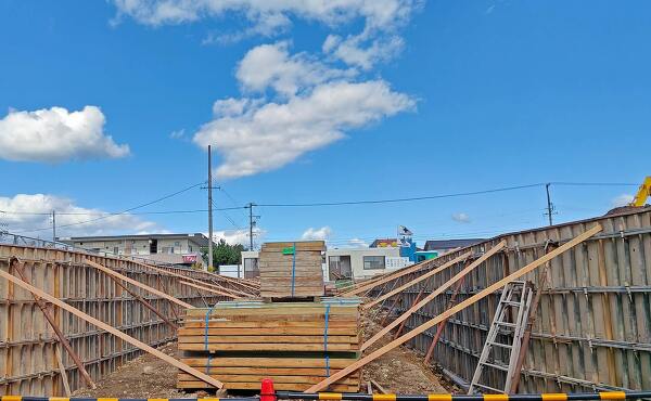 ゲンキー美濃加茂田島店の造成工事の様子(2025年11月撮影)