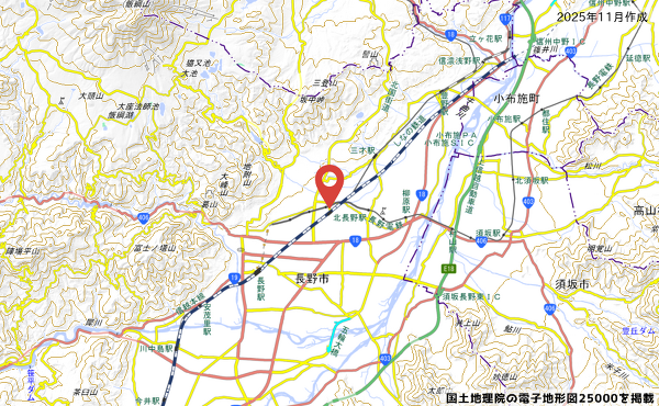 長野県長野市吉田三丁目911番1に出店するラ・ムー長野吉田店の位置