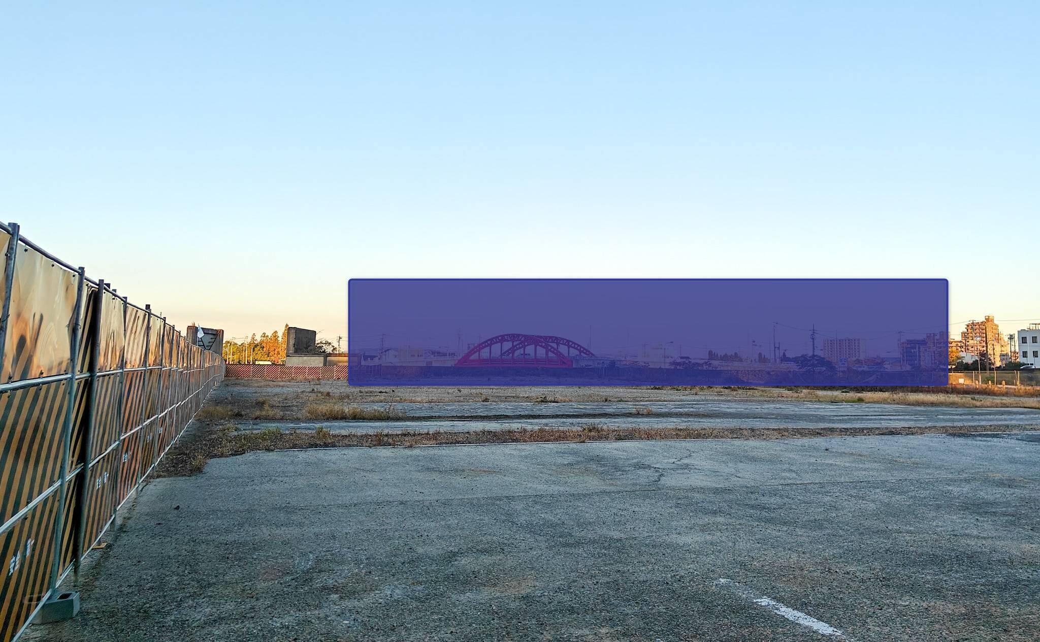 トライアル西倉町店の出店イメージを当てはめた写真（2025年11月撮影）