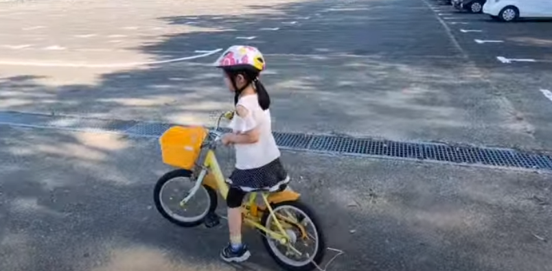 今日の自転車練習の様子の画像